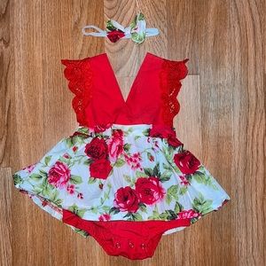 Floral Bodysuit W/ Headband
